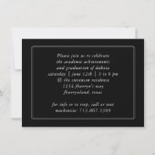 Afstuderen chic script | Eenvoudige 2 foto Keepsak Kaart (Achterkant)