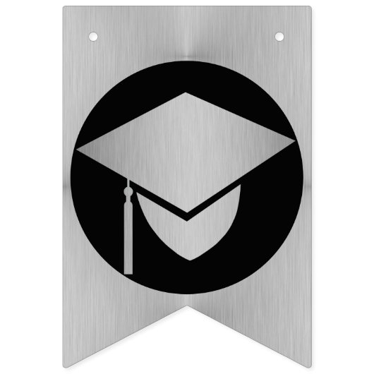 Afstuderen Chic Silver Creëer Uw klasse van Vlaggetjes (Eerste vlag)