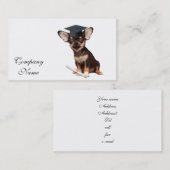 Afstuderen Chihuahua dog Contactkaartje (Voorkant / Achterkant)