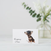 Afstuderen Chihuahua dog Contactkaartje (Staand voorkant)