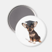 Afstuderen Chihuahua dog Magneet (Voorkant / Achterkant)