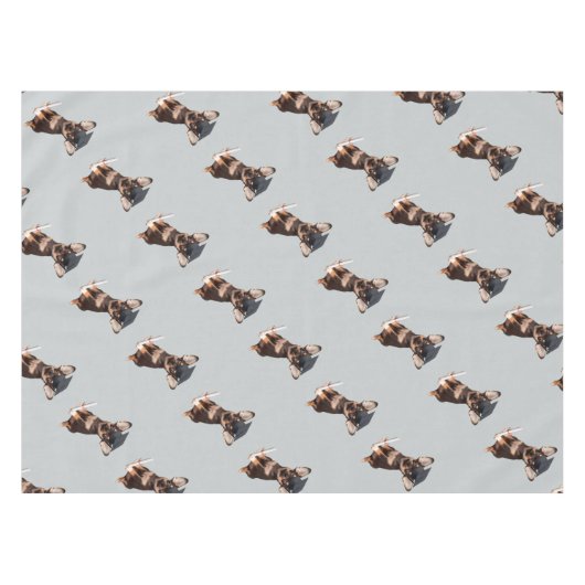 Afstuderen Chihuahua dog Tafelkleed (Voorkant (Horizontaal))