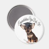 Afstuderen Chihuahua hondenmagneet Magneet (Voorkant / Achterkant)