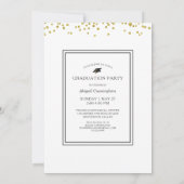 Afstuderen Chique Script Typografie Gouden Confett Kaart (Achterkant)