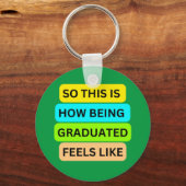 Afstuderen cirkel groene sleutelhanger SO_THIS_IS_ (Voorkant)