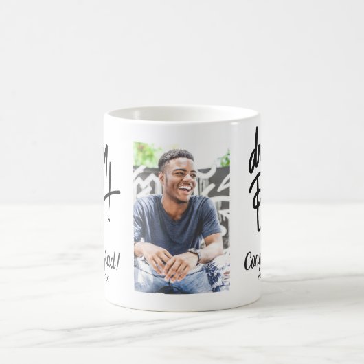 Afstuderen citaat Dream Big Custom Afstudeerder Fo Koffiemok (Center)