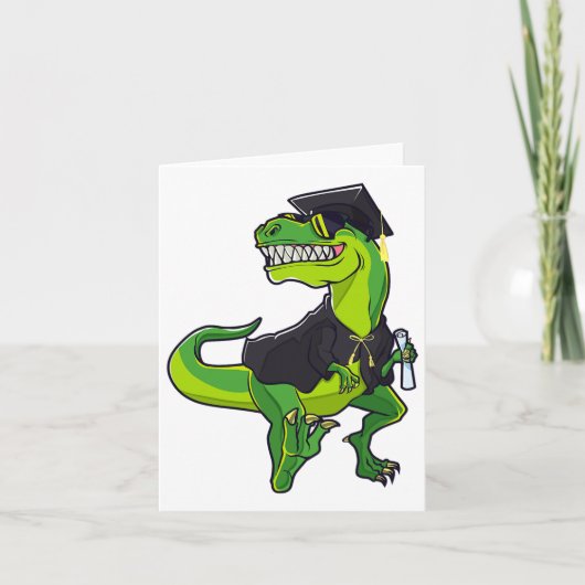 Afstuderen CL van 2025 Funny Dinosaur T-Rex Gradua Kaart (Voorkant)