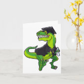 Afstuderen CL van 2025 Funny Dinosaur T-Rex Gradua Kaart (Gele Bloem)