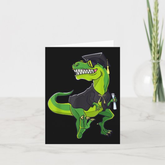 Afstuderen CL van 2025 Funny Dinosaur T-Rex Gradua Kaart (Voorkant)