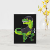 Afstuderen CL van 2025 Funny Dinosaur T-Rex Gradua Kaart (Gele Bloem)