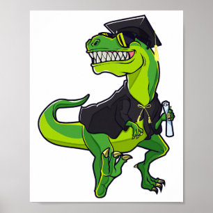 Afstuderen CL van 2025 Funny Dinosaur T-Rex Gradua Poster