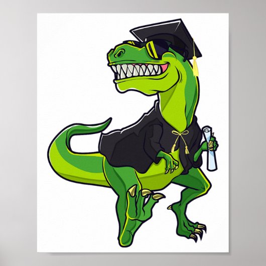 Afstuderen CL van 2025 Funny Dinosaur T-Rex Gradua Poster (Voorkant)