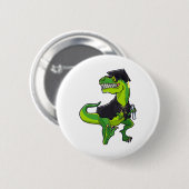 Afstuderen CL van 2025 Funny Dinosaur T-Rex Gradua Ronde Button 5,7 Cm (Voorkant /achterkant)