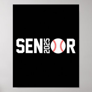 Afstuderen CL van 2025 Senior Baseball Player Grad Poster