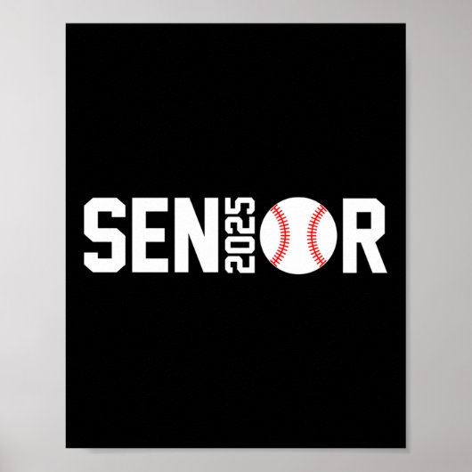 Afstuderen CL van 2025 Senior Baseball Player Grad Poster (Voorkant)