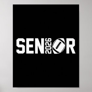 Afstuderen CL van 2026 Senior Football Player Grad Poster