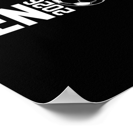 Afstuderen CL van 2026 Senior Soccer Player Gradua Poster (Hoek)