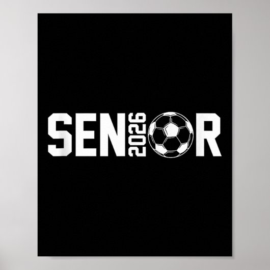 Afstuderen CL van 2026 Senior Soccer Player Gradua Poster (Voorkant)