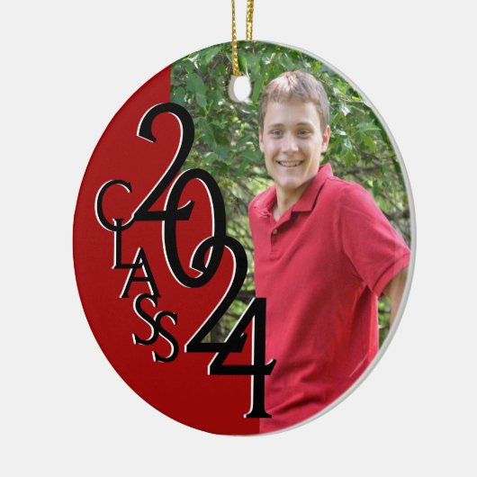 Afstuderen Class 2020 foto rood Keramisch Ornament (Links)