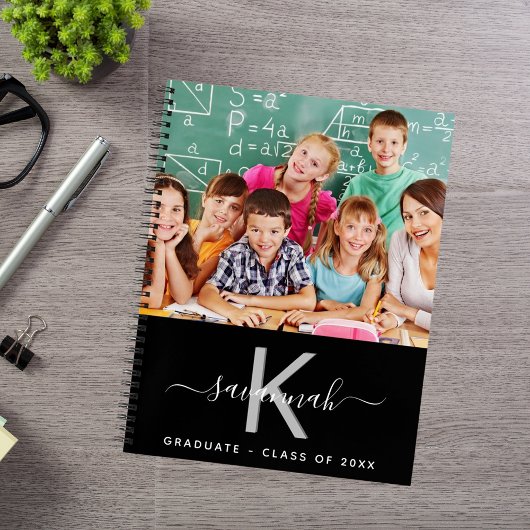 Afstuderen CLASS 2024 foto zwart wit monogram Notitieboek