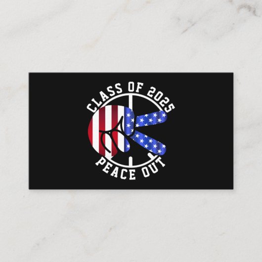 Afstuderen Class 2025 Party Uitnodiging Vrede Uit (Voorkant)