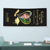 Afstuderen Class 2025 Zwart Goud Afstuderen Welkom Spandoek (Beurs)