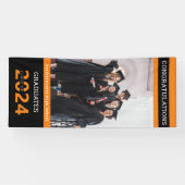 Afstuderen Class Black Oranje Photo Afstuderen Ban Spandoek (Horizontaal)