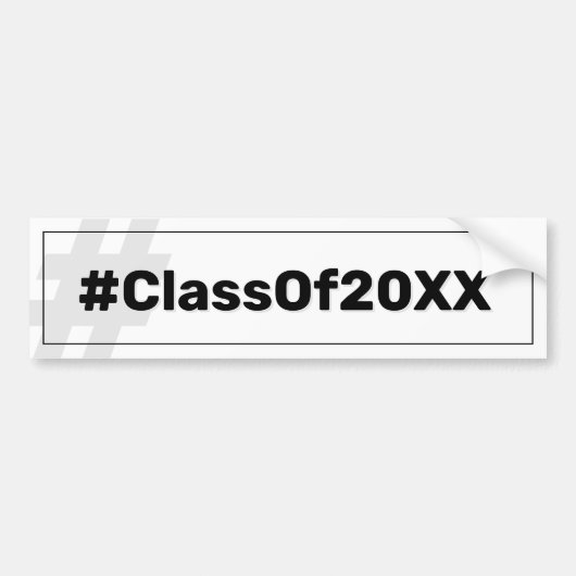 Afstuderen Class Hashtag-Bumpersticker Bumpersticker (Voorkant)