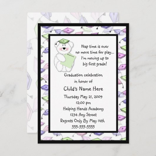 Afstuderen Class Invitations Uitnodiging Briefkaart (Voorkant / Achterkant)