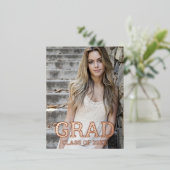 Afstuderen Class Jaar Folie Briefkaart (Staand Voorkant)