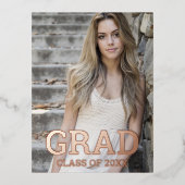 Afstuderen Class Jaar Folie Briefkaart (Voorkant)