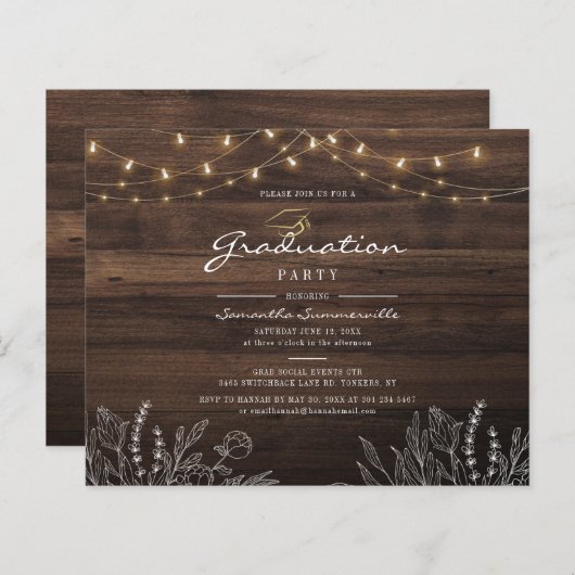 Afstuderen Class of 2025 Afstudeerder Party Invita (Voorkant / Achterkant)