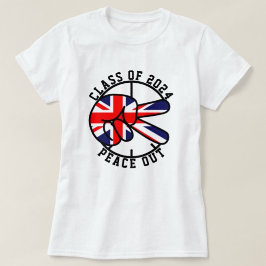 Afstuderen Class of 2025 Peace Out UK Afstuderen T-shirt (Design voorkant)