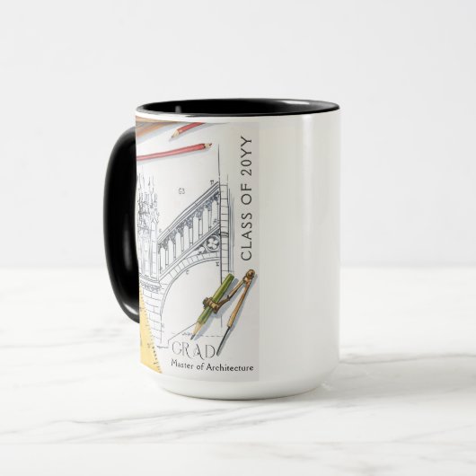 Afstuderen Class of Architecture Engineer Foto Mok (Voorkant links)