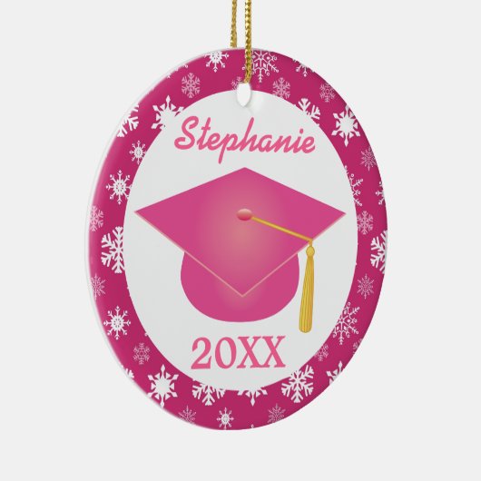 Afstuderen Class Personalized Snowflake Ornament (Rechts)