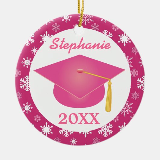 Afstuderen Class Personalized Snowflake Ornament (Voorkant)