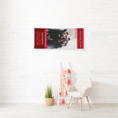 Afstuderen Class Red Burgundy Photo Afstuderen Spandoek (Insitu)