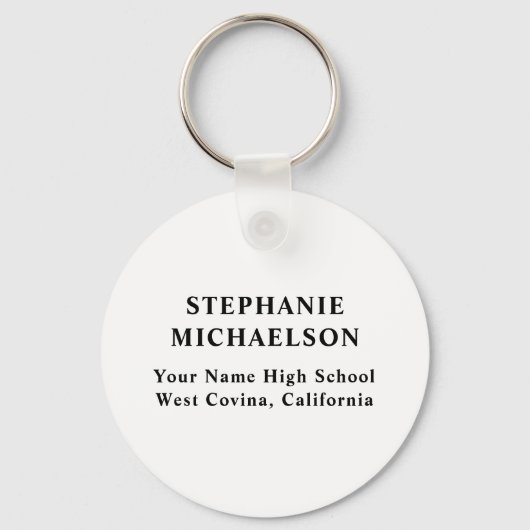 Afstuderen Class Senior Photo Sleutelhanger (Achterkant)