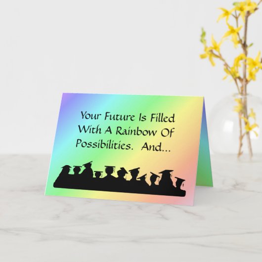 Afstuderen Class Silhouettes Kaart aan te passen (Gele Bloem)