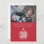 Afstuderen Classic Photo Cardinaal Red Laureate Kaart (Achterkant)