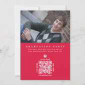 Afstuderen Classic Photo Crimson Red Laurel Leaves Kaart (Achterkant)