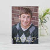 Afstuderen Classic Photo Laureate Laurel Gold Kaart (Staand voorkant)