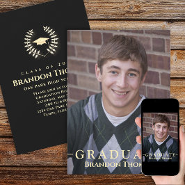 Afstuderen Classic Photo Laureate Laurel Gold Kaart