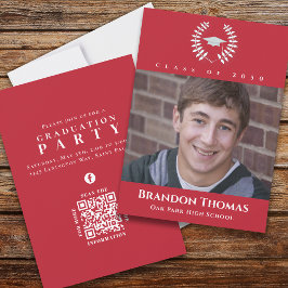 Afstuderen Classic Photo Laureate Laurel Red Kaart