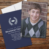 Afstuderen Classic Photo Navy Blue Laureate Kaart