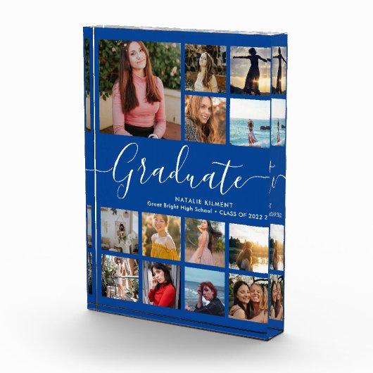 Afstuderen Collage Afstuderen Blauw fotoblok (Rechts)