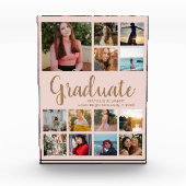 Afstuderen Collage Afstuderen Roze Gold Photo Bloc Fotoblokken (Voorkant)
