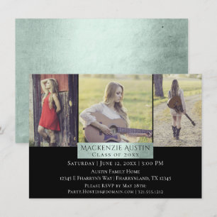Afstuderen collage Green Sage Mint Afstudeerder Kaart