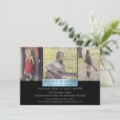 Afstuderen collage | Lichtblauw Koel Afstudeerder  Kaart (Staand voorkant)