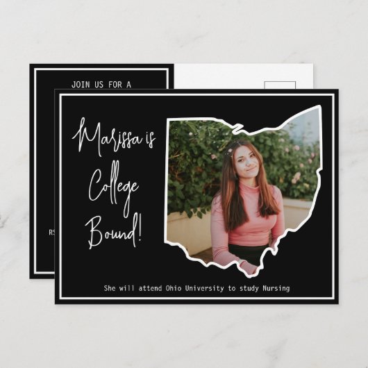 Afstuderen College Bound Ohio Aankondigingskaart (Voorkant / Achterkant)